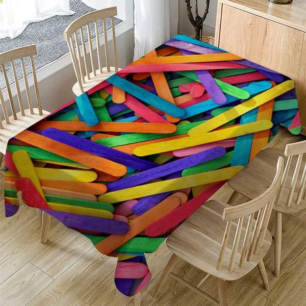 

table cloth color painting printing tablecloth modern artwork pattern waterproof oilproof rectangular for banquet dining wedding