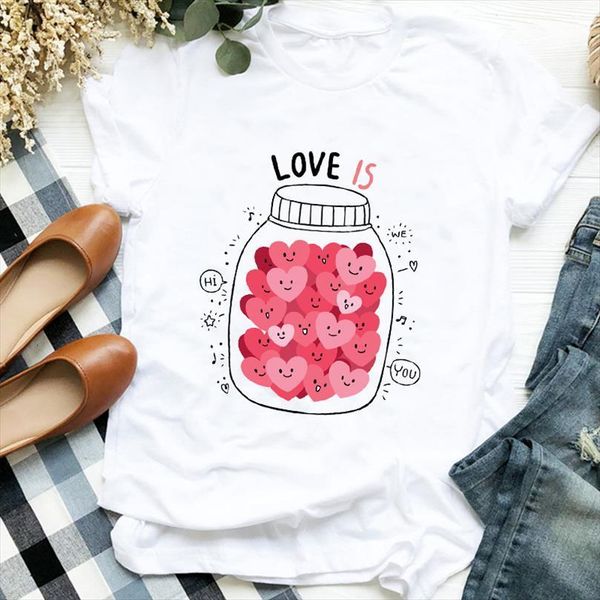 

and women lady cartoon love mens valentine style printing fashion print female tee womens shirt clothes graphic, White;black