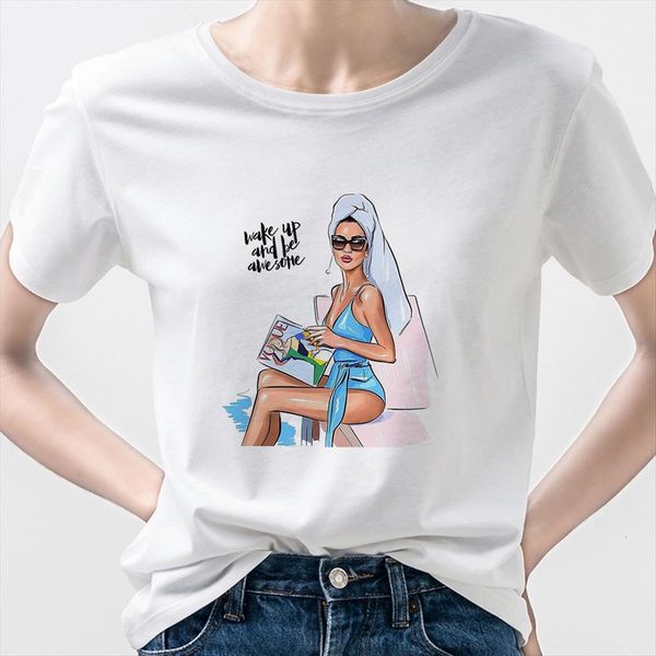 

fashion mama holiday women t shirts casual vogue summer harajuku 90s short sleeve well being ropa tumblr mujer, White