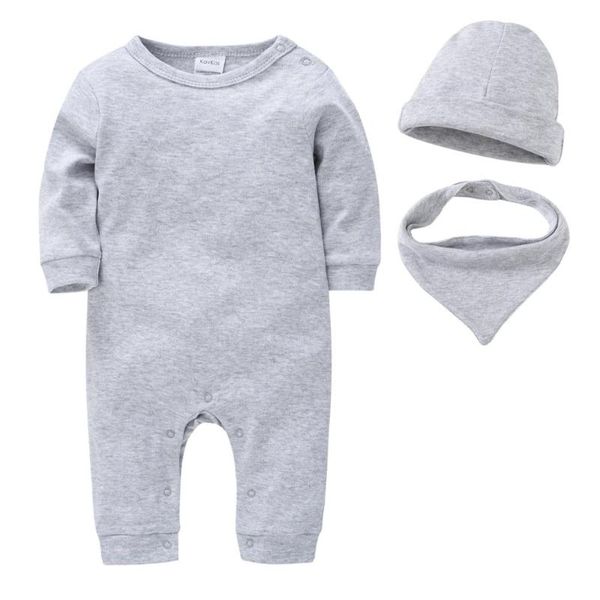 

jumpsuits kavkas born baby rompers bibs hats jumpsuit long sleeve 100% cotton pajamas 0-18m infant boys toddler girl overalls, Blue