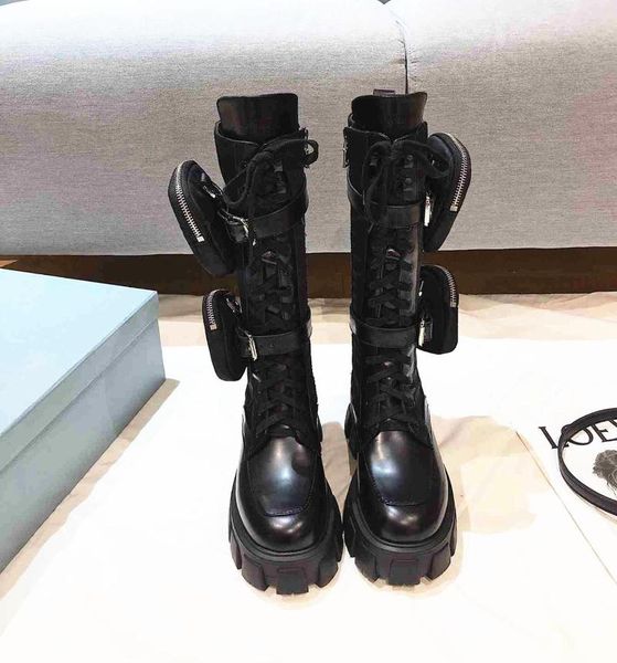 

boots comfortable women round toe tactical genuine leather boot fashion autumn winter combat, Black