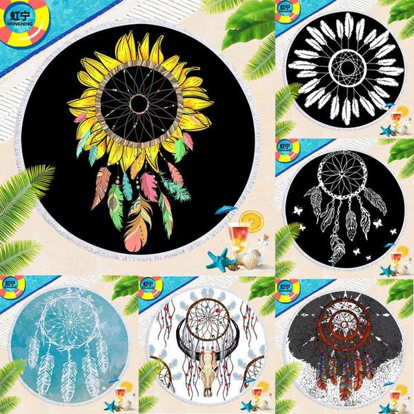 

towel dream catcher feather beach cover up microfiber luxury sea fringed