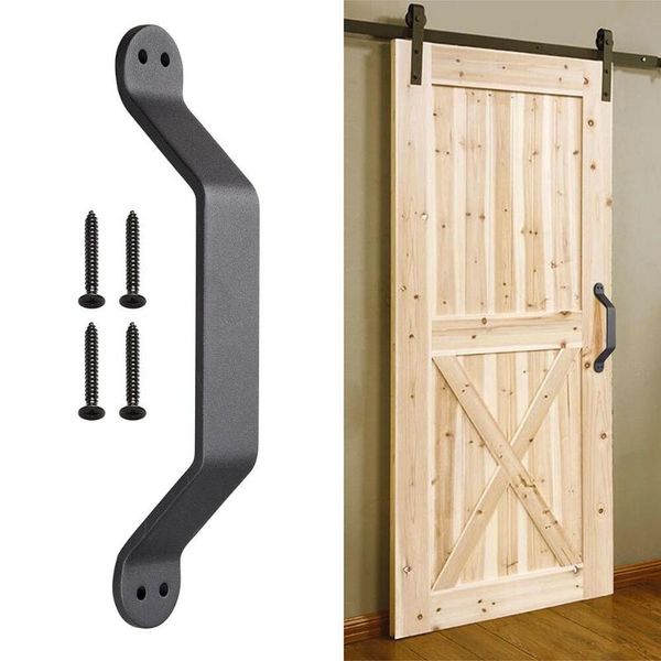 

craft tools 9" smooth barn door handle home cast iron outdoors pull simple indoors knob garages solid sliding hardware