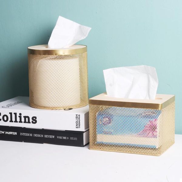 

tissue boxes & napkins iron box living room pumping home restaurant coffee table nordic simple wrought wire mesh storage