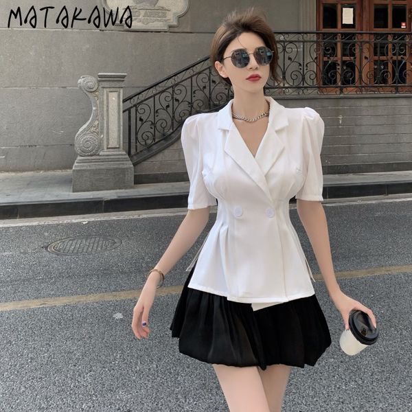

matakawa high waist skirts womens a-line skirt female spring and summer vintage skirt student flower bud short skirt 210513, Black
