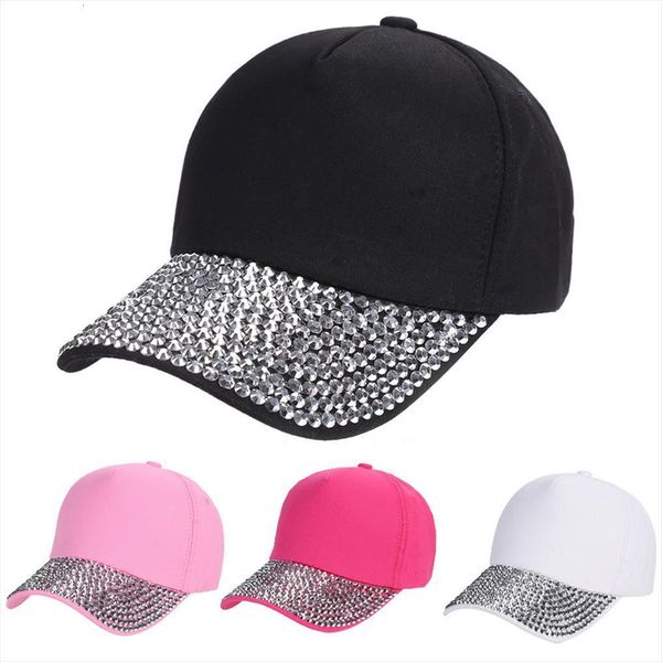 

baseball cap women pink fashion adjustable white black rhinestone paw shaped snapback hat, Blue;gray