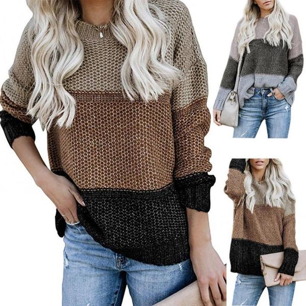 

autumn winter fashion women sweaters casual patchwork loose v-neck long sleeves hooded pullovers knitted warm sweater blouse women's, White;black