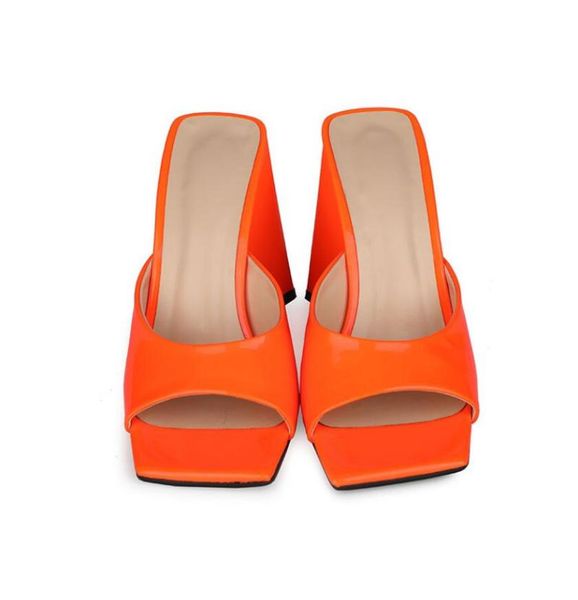 

sandals women's special material summer thick-soled high-heeled slippers .5cm thick-heeled party nightclub, Black