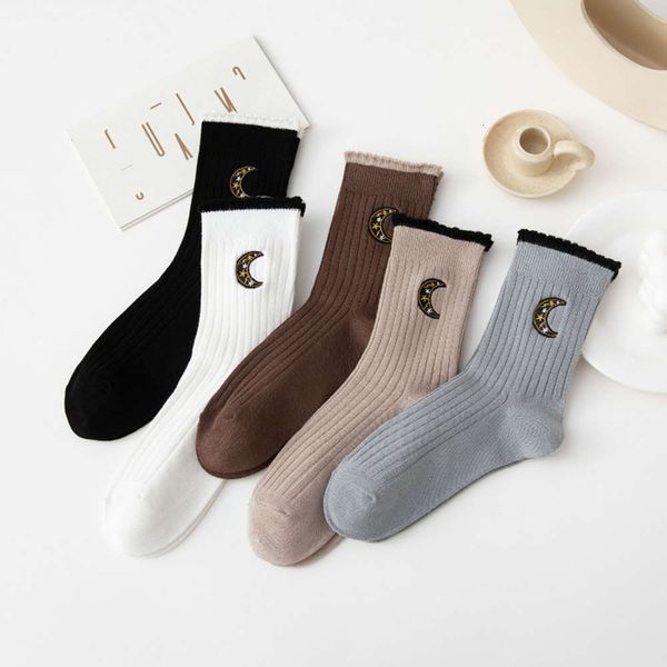 

design under huatian boots autumn winter mid classic embroidered, Black;white