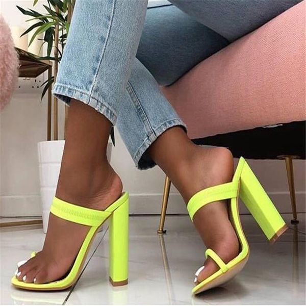 

slippers 2021 summer sandals thin high heels flip flop buckle hollow women shoes pumps green, Black