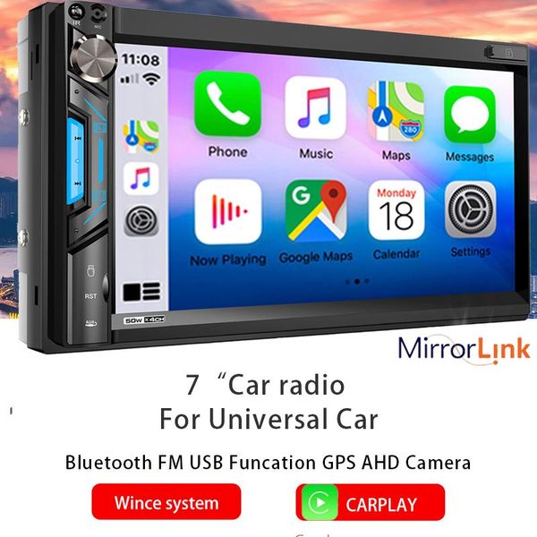 

car audio universal radio mp3 player mp5 bluetooth fm carplay map stereo audiotouchscreen for 2din