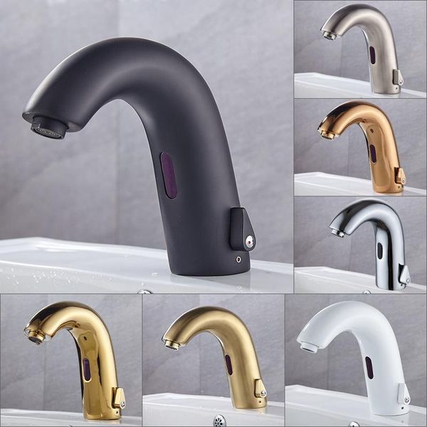

bathroom sink faucets mttuzk deck mounted brass automatic sensor faucet basin touchless infrared cold mablack smart taps