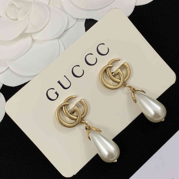 

fine jewelry online family gujia 2021 new earrings women's pair letter pendant earrings red 65% off store online sale, Golden;silver
