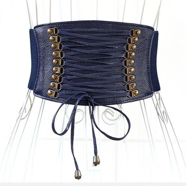 

belts vintage oversized waist belt wide elastic corset type stylish cinch coat dress woman fashion waistband, Black;brown