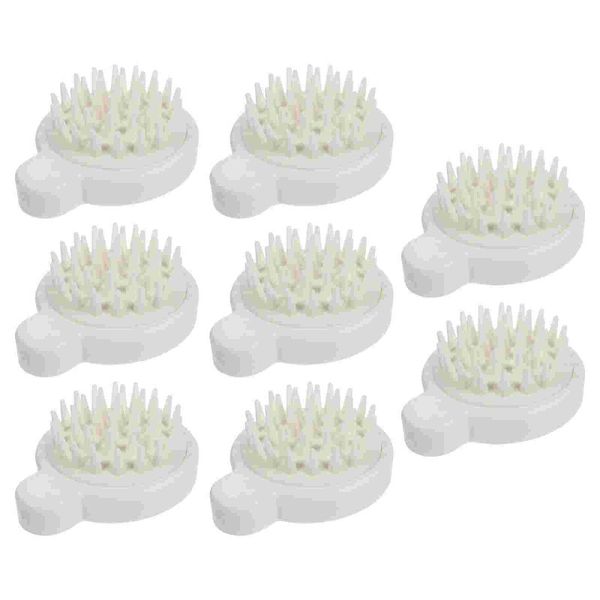 

toilet seat covers 8pcs adorable shampoo brushes silicone head (white)