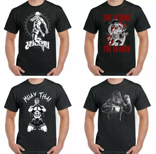 

boxing gorilla shirt man funny gym mma muay thai kick training, White;black