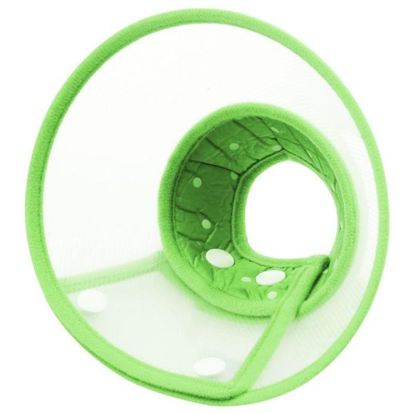 

dog collars & leashes cat elizabethan non-toxic wound healing cone pet anti bite collar, s, green