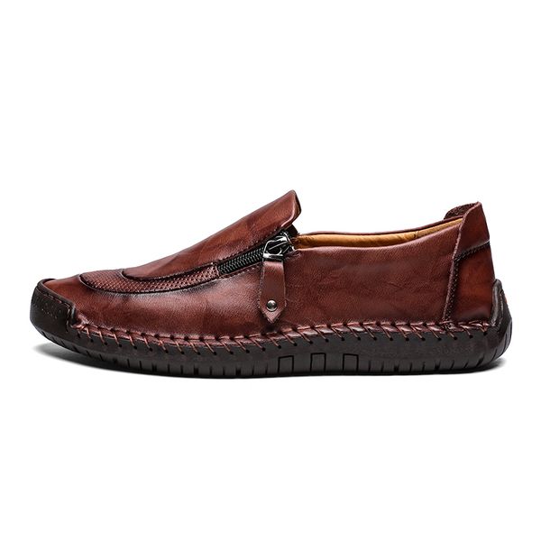 

classic men leather running shoes black brown burgundy grey fashion #17 mens trainers outdoor sports sneakers walking runner shoe