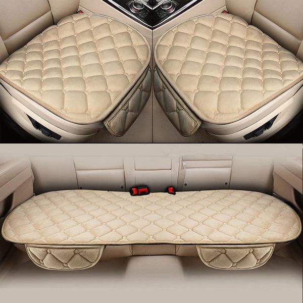 

car seat covers winter cover thick warm velvet cushion full set non-slip short plush protector mat pad universal