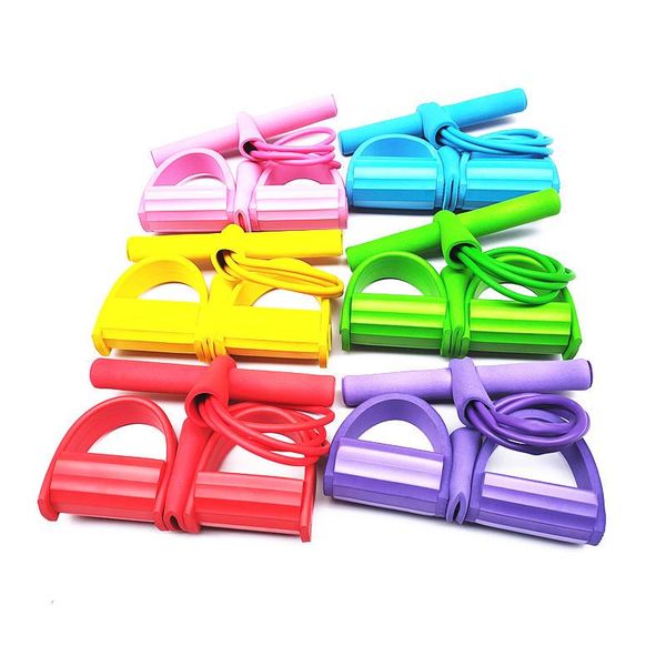 

resistance bands 4 tube fitness gum latex pedal exerciser sit-up pull rope expander elastic yoga pilates equipment