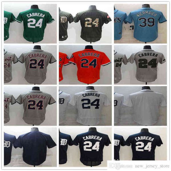 

2022 Stitched Baseball 24 Miguel Cabrera Jerseys Blue 39 Kevin Kiermaier Jersey Black Green Gray White Orange Darkblue Blank No Number Name, Same as picture