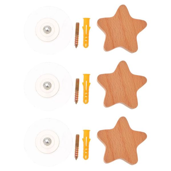 

hooks & rails 3pcs lovely wall-mounted punch self-adhesive wall