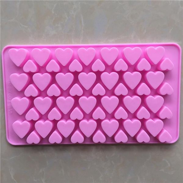 

baking & pastry tools 1 pcs 56 grids big small heart shape chocolate fondant cake cookie diy silicone mold decorating soap