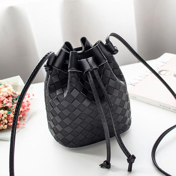 

women bucket bag 2021 style european and american fashion embossed shoulder small fresh crossbody cross body