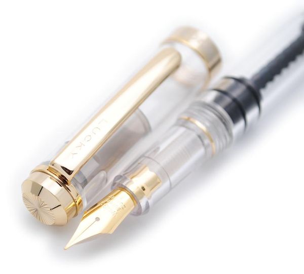 

wing sung 698 piston fountain pen f nib transparent ink pens