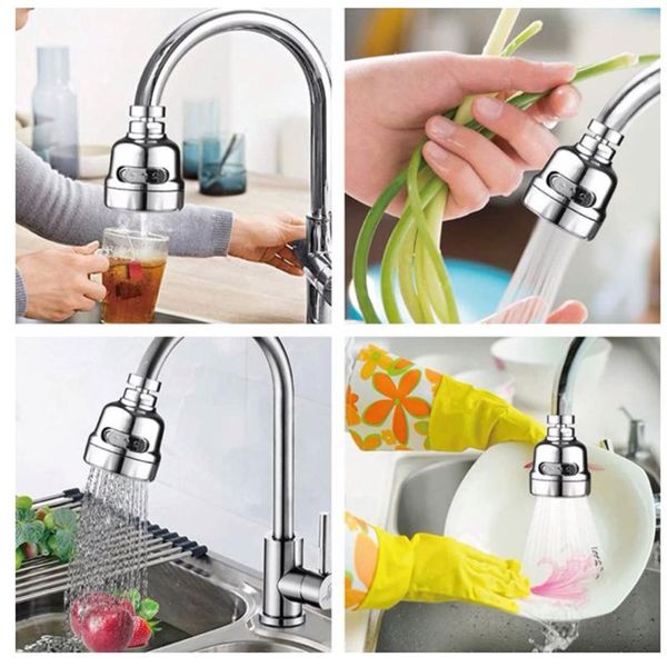

kitchen faucets tap spray head 360 degree rotation anti-splash shower water saving faucet sprayer nozzle 3 modes connector bubbler