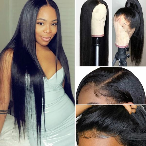 

europe and the united states lace wig women black long straight hair african fashion chemical fiber full head, Black;brown