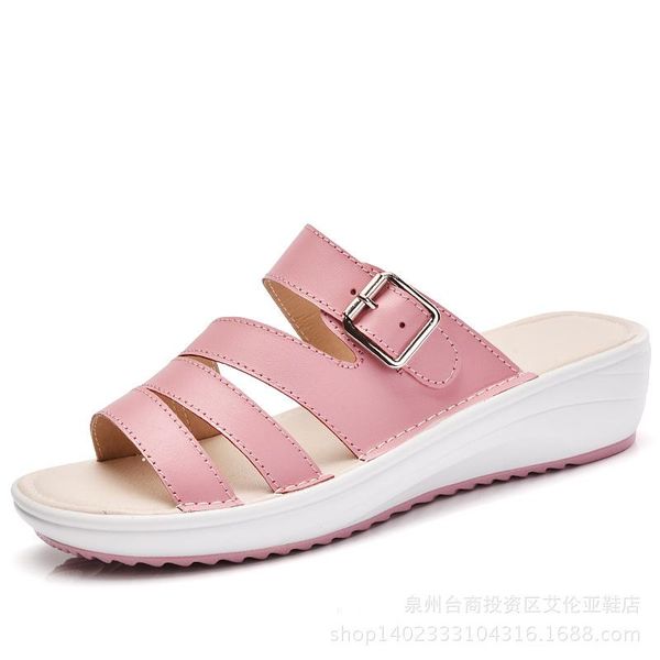 

flat outdoor slippers sandals foot ring straps roman low slope with women's shoes heel, Black