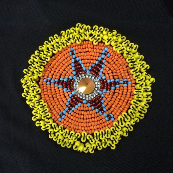 

handmade belly dance accessories performance headpiece sun disc tribal headbands hair ornaments diy stage wear, Black;red