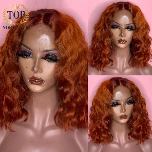 

ormantic orange color human hair 13x4 lace front wigs nature wave remy bob wig with pre plucked hairline, Black;brown