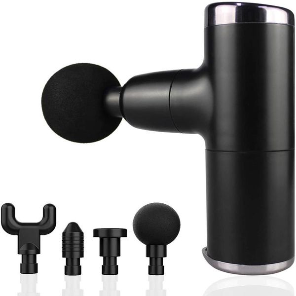 

massage gun mini muscle body massager pain therapy deep relaxation relief fascia 6 gear 4 heads