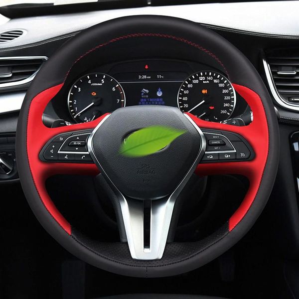 

steering wheel covers diy hand-stitched suede leather car cover for infiniti q50l qx60 q70 qx30 qx80 interior auto accessories