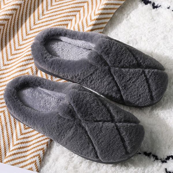 

women men indoor slippers striped short home shoes for men women large size 36-45 winter house 2022 floor male bedroom slippers, Black