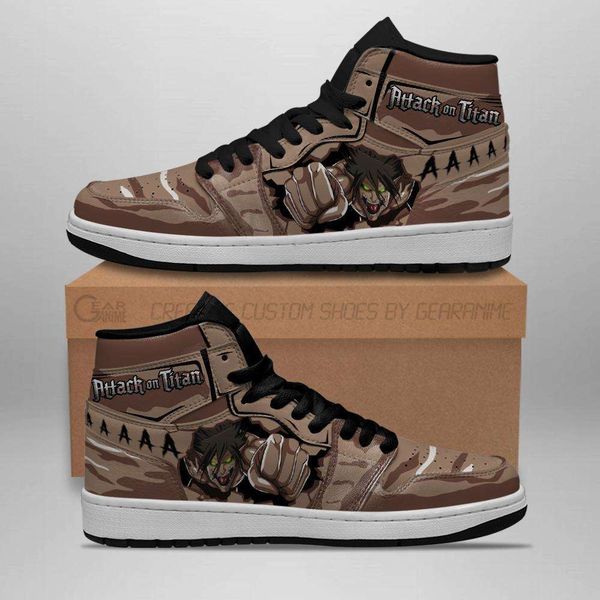

customization eren titan sneakers costume attack on titan anime sneakers