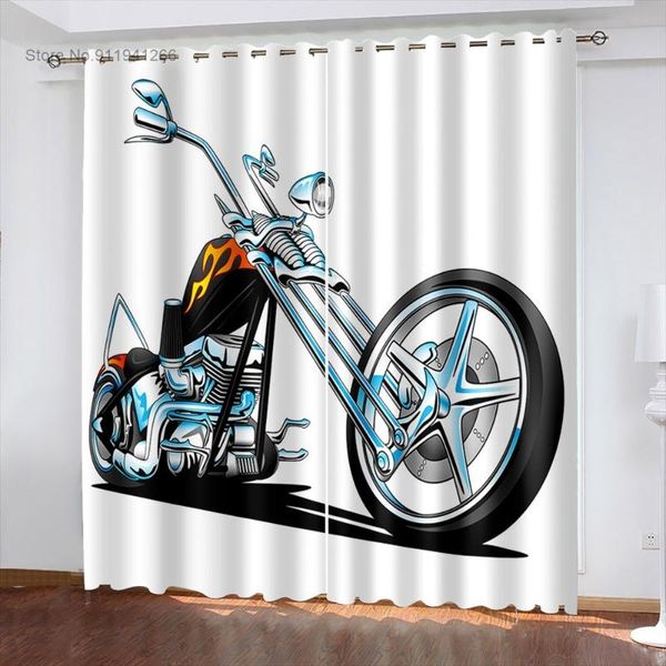 

curtain & drapes 3d printing motorcycle window curtains modern living room decoration blackout for bedroom home decor