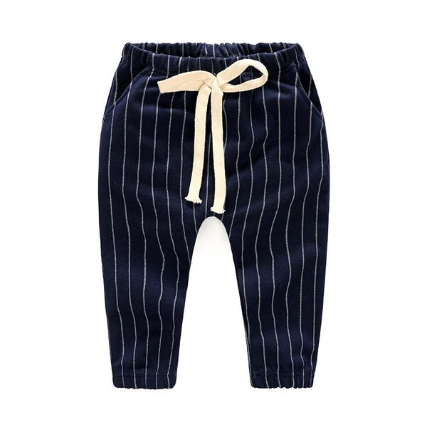 

trousers 2021 autumn children's clothes boys pants casual stripe baby boy for kids clothing long with sling, Blue