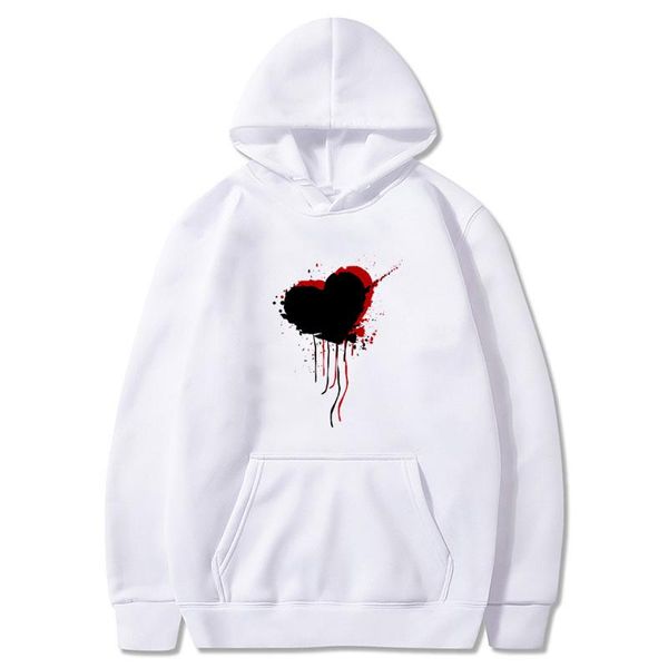 

spring/summer paint love pullover kendall jenner printed sweater foam men's and women's hoodie streetwear hoodies & sweatshirts, Black