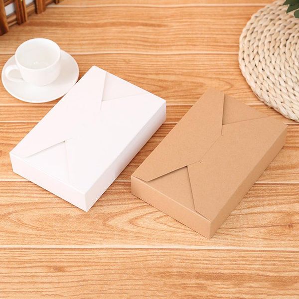 

gift wrap 1pc 19.5*12.5*4cm cute square kraft packaging box wedding party favor supplies handmade soap chocolate candy storage carton