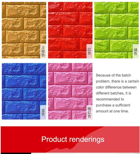 

wallpapers 70*77 3d wall sticker self adhesive wallpaper diy brick living roomtv kids safty bedroomwarm home waterproof decor stickers