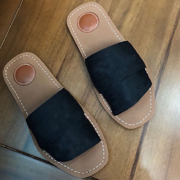 

2021 classic letter holiday beach slippers multi-color optional fashion casual women's sandals new shoes, Black