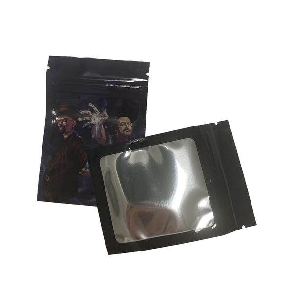 

7*9cm small zipper mylar packing bag 1g foil zip lock smell proof resealable bags plastic dry herb flower orgnization edibles packaging bagg