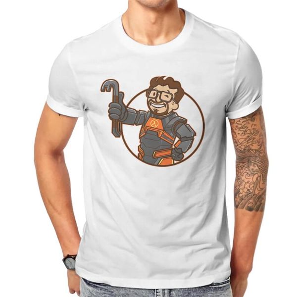 

men's t-shirts lambda boy men tshirt fallout vault dweller game o neck short sleeve 100% cotton t shirt humor birthday gifts, White;black