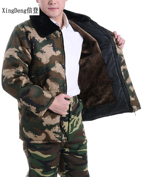 

men's jackets xingdeng 2021 brand male warm 80s costume fashion cotton jacket men casual military coat brand-clothing snow camo, Black;brown