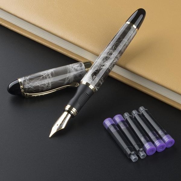 

jinhao x450 luxury marble fountain pen metal inking pens for office supplies school