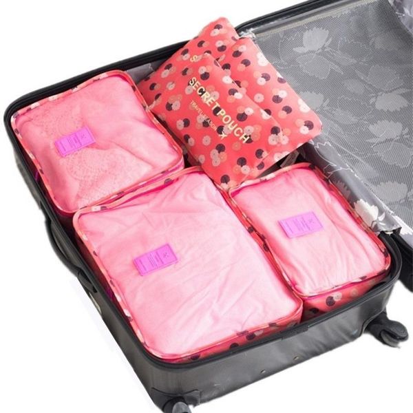 

storage bags 6 pc/set travel bag oxford cloth of home closet drawer organizer divider clothing classification packing