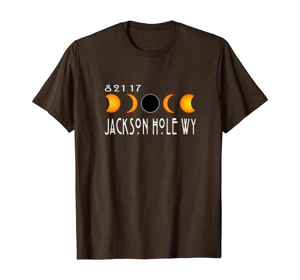 

jackson hole wyoming total solar eclipse 2017 t-shirt, White;black